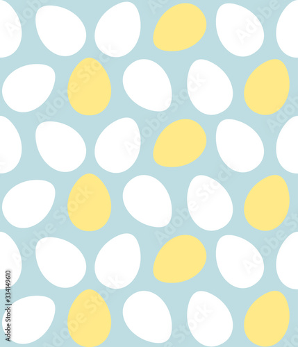 Happy easter colorful eggs seamless pattern, vector