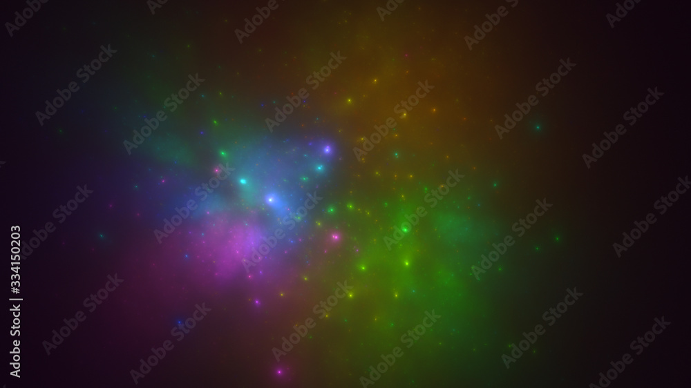 Obraz premium 3D rendering abstract fractal light background