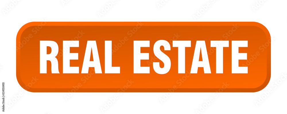 real estate button. real estate square 3d push button real estate button. real estate square 3d push button