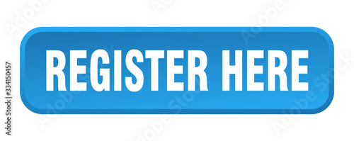register here button. register here square 3d push button