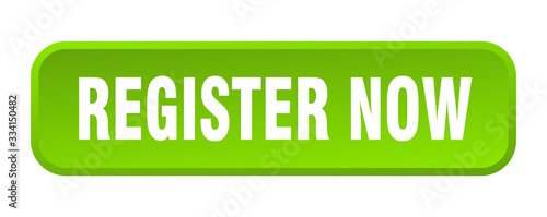 register now button. register now square 3d push button
