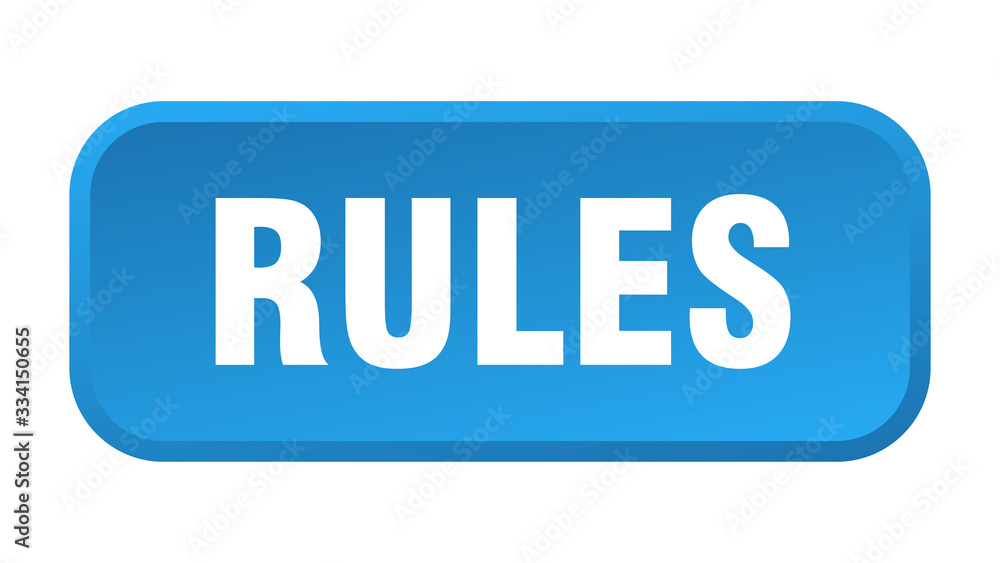 rules button. rules square 3d push button rules button. rules square 3d push button