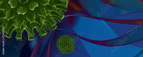 Panel kuchenny z motywem virus