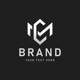 MC or CM letter logo design