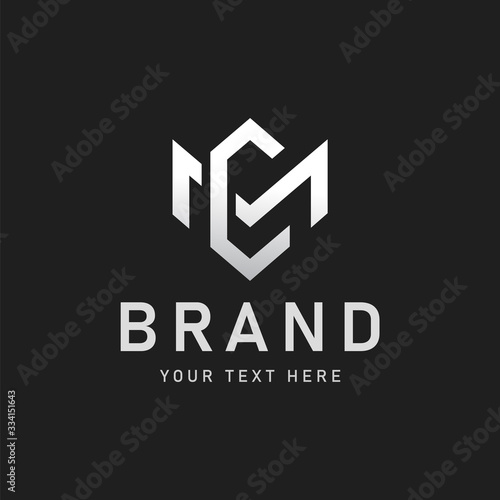 MC or CM letter logo design photo