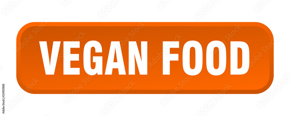 vegan food button. vegan food square 3d push button vegan food button. vegan food square 3d push button