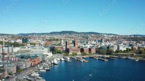 Flight over Oslo City Hall
