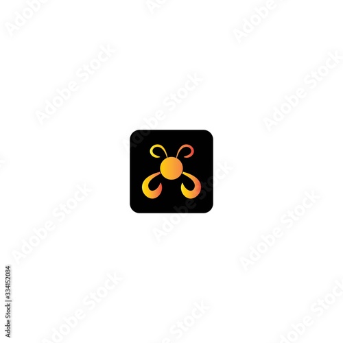 Bee logo template vector icon design