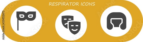 respirator icon set