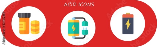 acid icon set