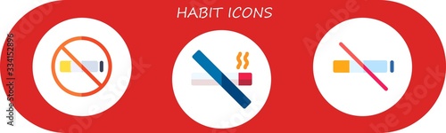 Modern Simple Set of habit Vector flat Icons