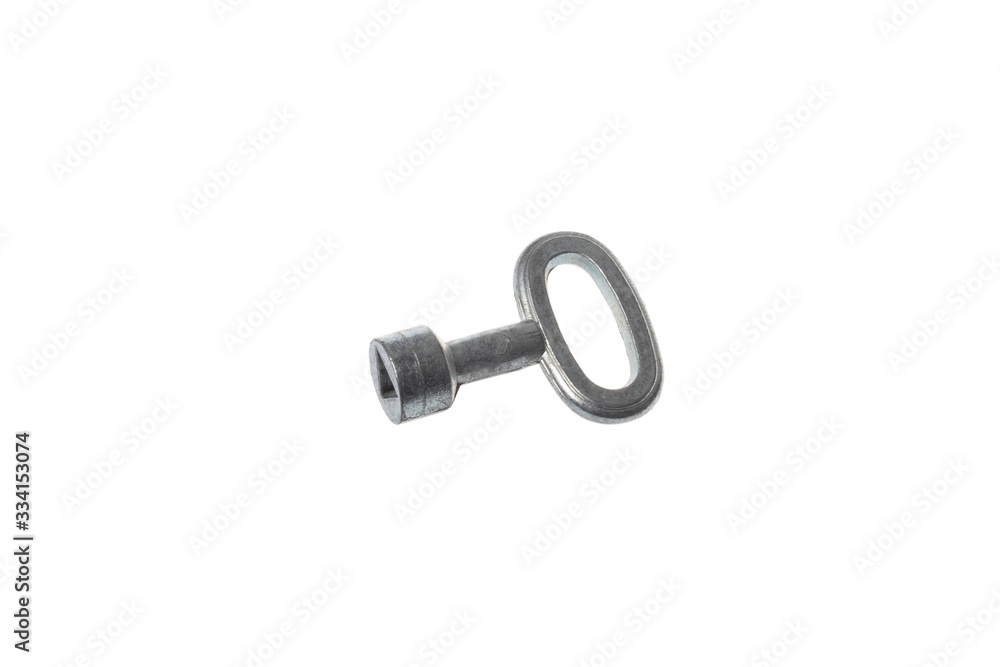 Small electrical enclosure box double bit key, isolated on white background Small electrical enclosure box double bit key, isolated on white background