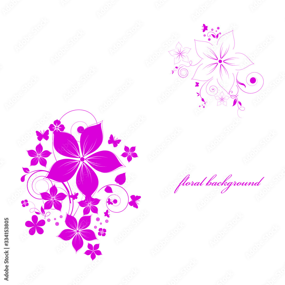 abstract floral background with flowers abstract floral background with flowers