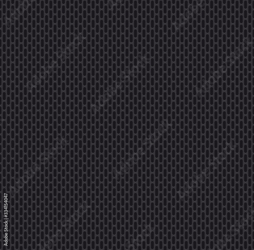 Seamless perforated grey texture. Black background