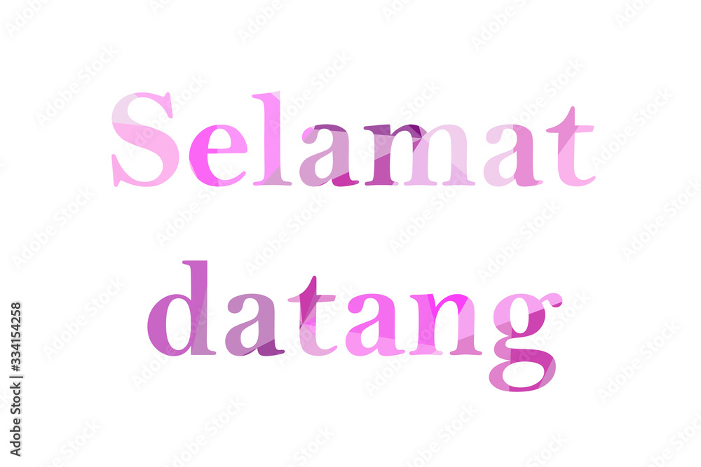 inscription Welcome to Low Poly in Indonesian inscription Welcome to Low Poly in Indonesian