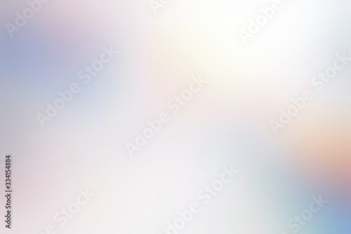 Iridescent spectral light defocus background. Transparent empty template. Subtle blur pattern.