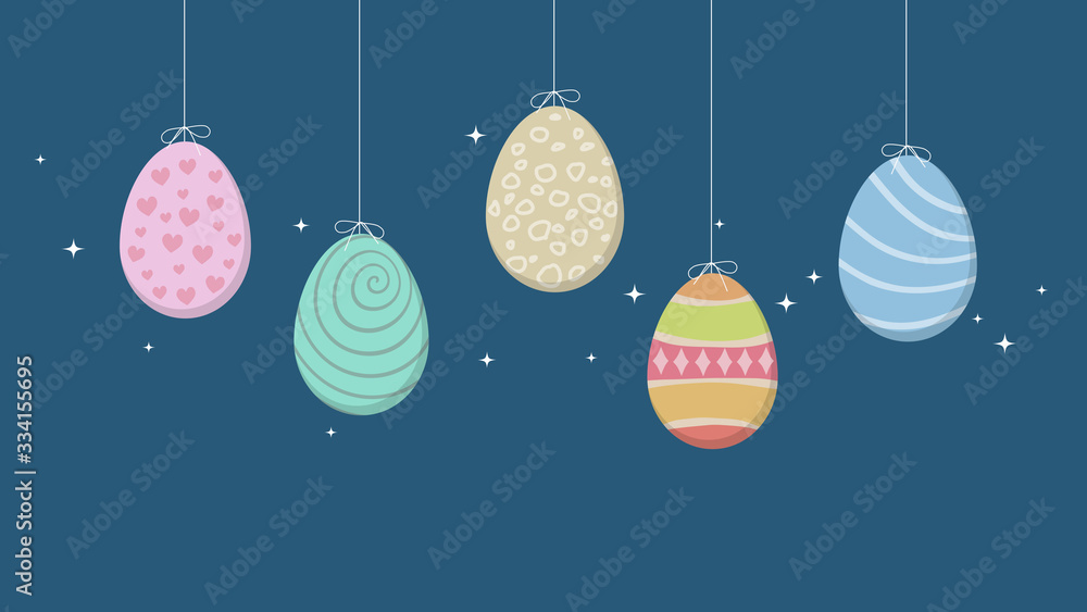 some easter eggs background decoration