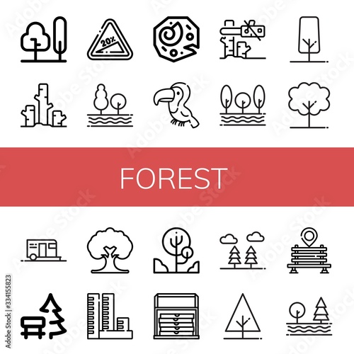 Set of forest icons