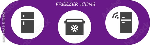 freezer icon set