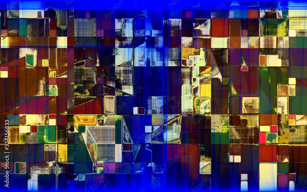 rendu numérique d'une composition abstraite rythmée par les couleurs et faisant partie d'une série rendu numérique d'une composition abstraite rythmée par les couleurs et faisant partie d'une série