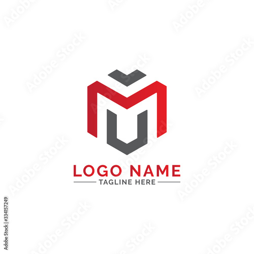 MU letter design logo