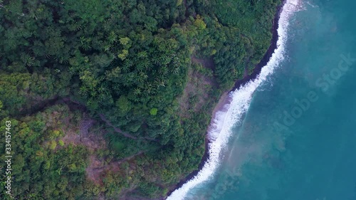 Aerial view of Majaguas hill, Pacific lookouts, Lo de Marcos village, Riviera Nayarit, Pacific Ocean, Nayarit State, Mexico, Central America, America photo