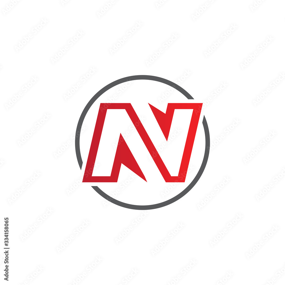 N letter logo with circle N letter logo with circle