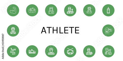 athlete icon set