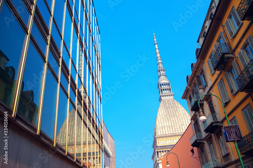 Fototapeta Naklejka Na Ścianę i Meble -  Famous attraction Mole Antonelliana in Turin
