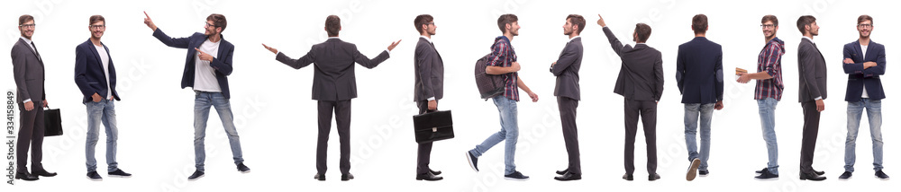 panoramic collage of a promising young man panoramic collage of a promising young man