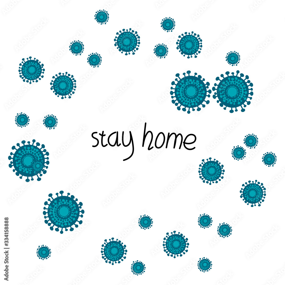 Stay home, stay safe - Lettering typography poster with text for self quarine. Stay home, stay safe - Lettering typography poster with text for self quarine.