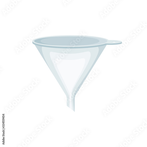 Science laboratory funnel equipment. vector illustration