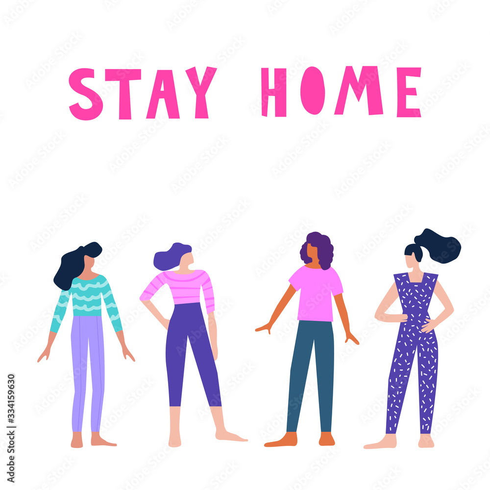 Stay home. Conceptual background with call to protect family and oneself against coronavirus. Handdrawn template for design social media advertising, web baner, internet interview etc. Stay home. Conceptual background with call to protect family and oneself against coronavirus. Handdrawn template for design social media advertising, web baner, internet interview etc.