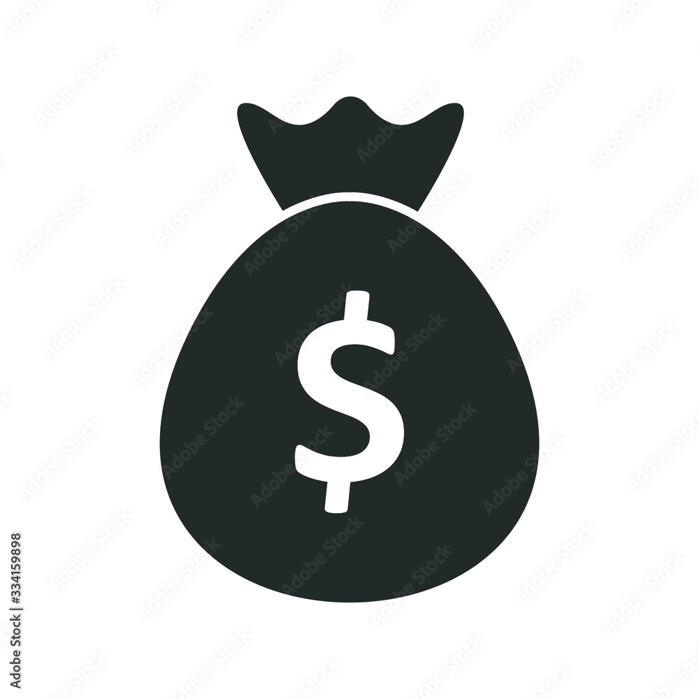 Money Bag Icon, editable dollar icon,simple finance and business icon for website and application Money Bag Icon, editable dollar icon,simple finance and business icon for website and application
