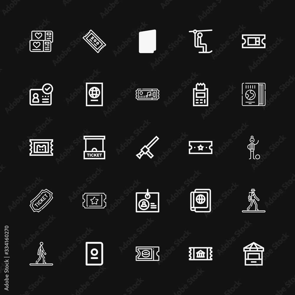 Editable 25 pass icons for web and mobile