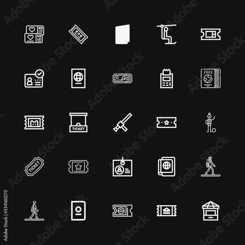 Editable 25 pass icons for web and mobile