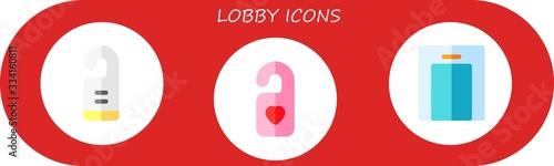 lobby icon set