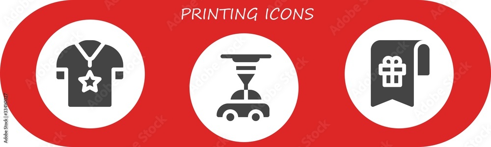 printing icon set printing icon set