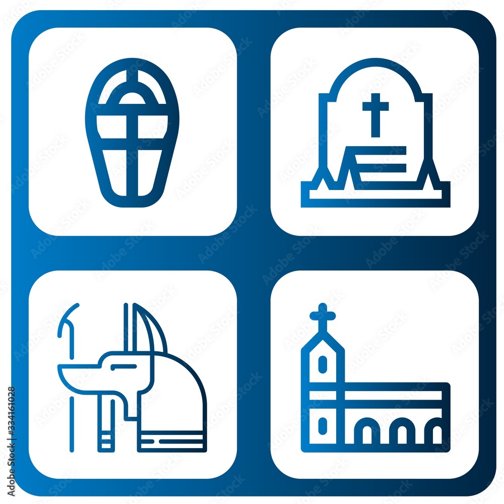 tomb icon set tomb icon set