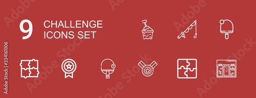 Editable 9 challenge icons for web and mobile