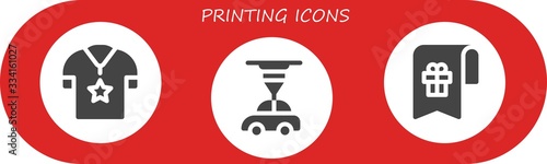 printing icon set