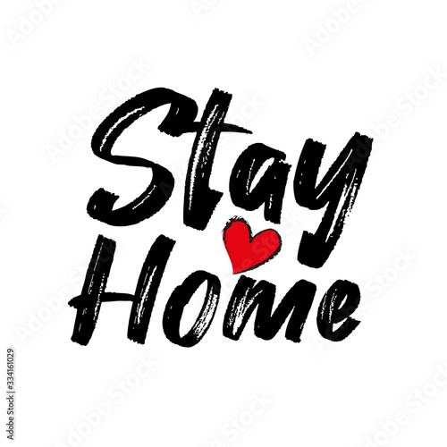 Stay Home- Corona virus - staying at home print. Home Quarantine illustration. Vector.