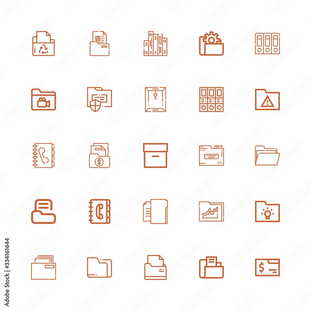 Editable 25 directory icons for web and mobile