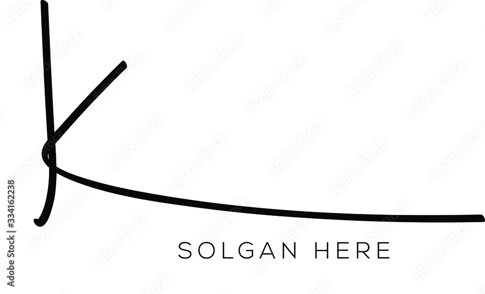 letter K logo vector signature design letter K logo vector signature design