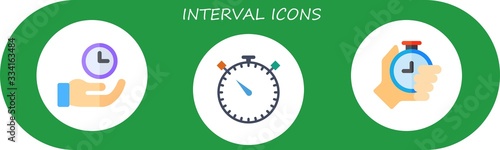 Modern Simple Set of interval Vector flat Icons