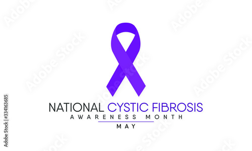 Vector illustration on the theme of National Cystic Fibrosis awareness month observed during the full month of May encourages education in the battle against a lung disease.