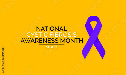 Vector illustration on the theme of National Cystic Fibrosis awareness month observed during the full month of May encourages education in the battle against a lung disease.