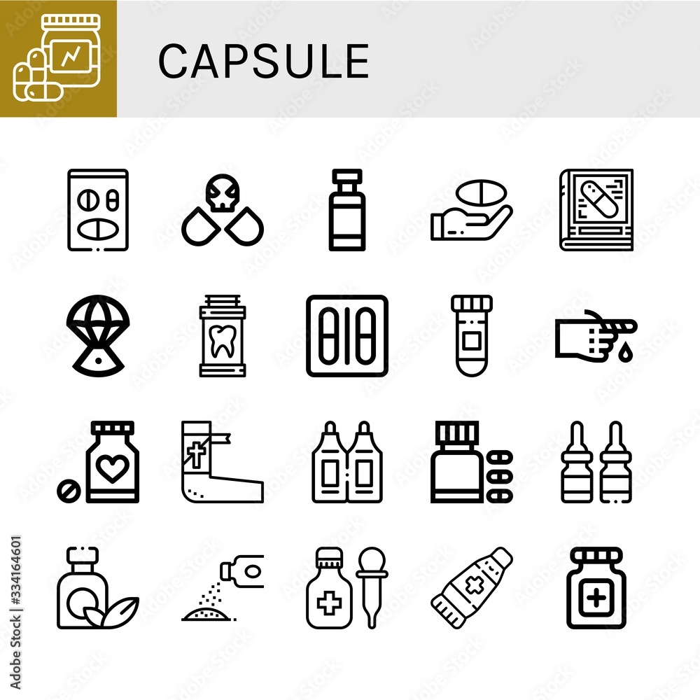capsule icon set