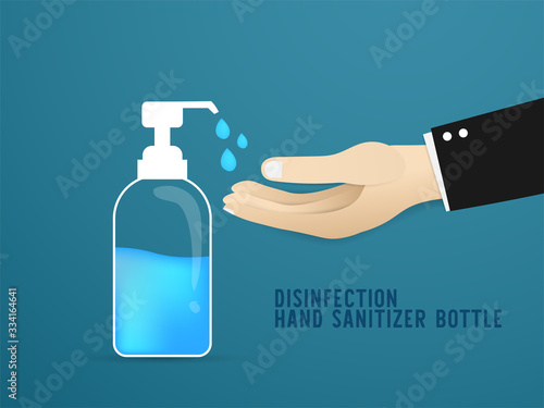 Hand sanitizer pump bottle,liquid antibacterial soap,Alcohol rub sanitizers kill bacteria with Covid-19 spread prevention.