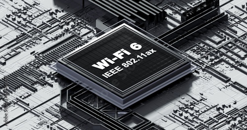Tableau sur toile WiFi chipset connect wallpaper background
